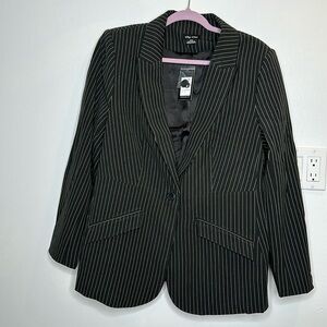 NWT City Chic Kendra Black and White Pinstripe Blazer